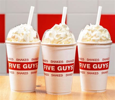 five guys shakes menu.